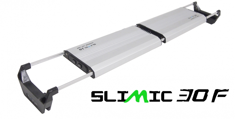 Светодиодный led cветильник для освещения аквариумов c пресной водой SLIMIC 30F <strong>(регулируемая длина 45-65см, 15Вт+15Вт)</strong>